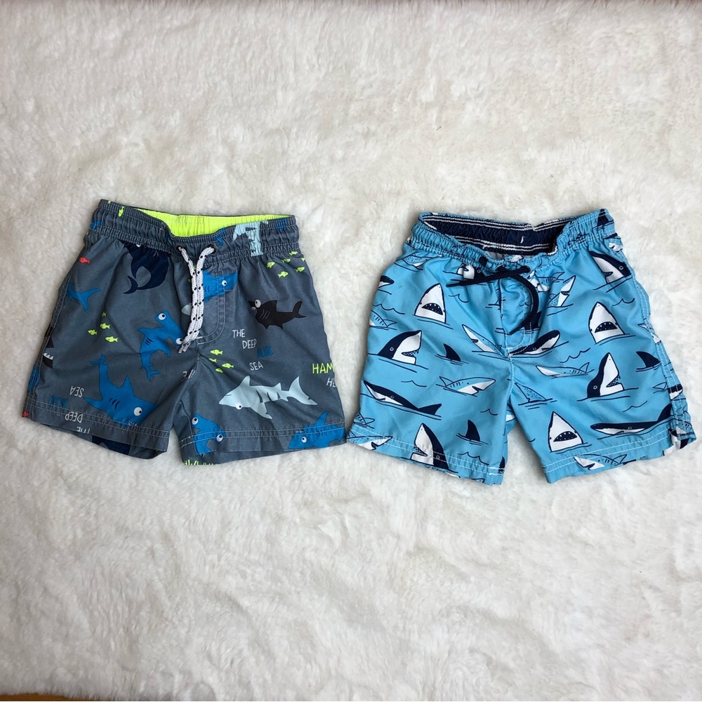 Carter’s Boys Shark Swim Shorts Bundle